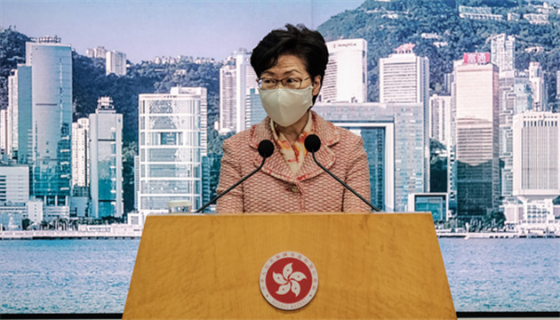 林鄭：政府會爭取早日與內地澳門有序恢復人員往來