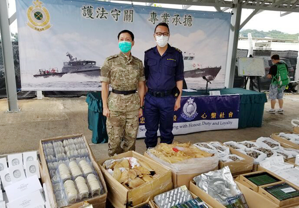 水警海關聯合反走私 檢值1250萬元貨物