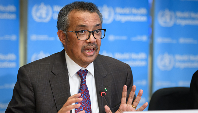 世衛總幹事譚德塞被列為新冠患者接觸者