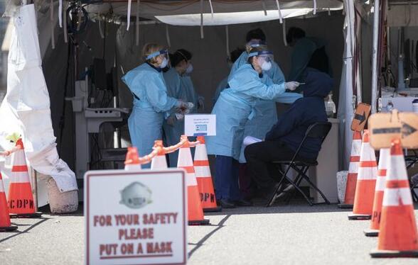 美國新冠確診超1036萬例 單日新增近15萬