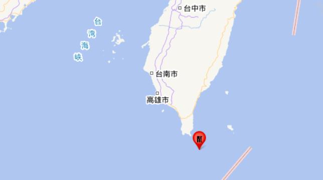 台灣屏東縣海域發生4.2級地震