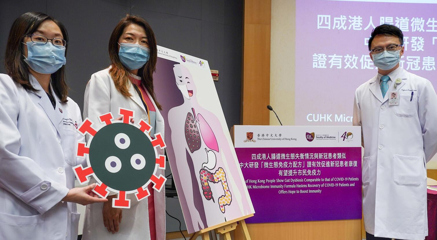 中大研究：4成受訪港人腸道微生態失衡情況與新冠患者類似