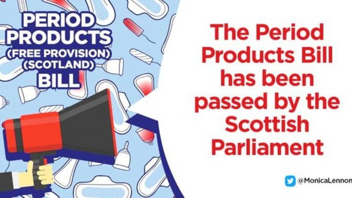 蘇格蘭成為全球首個免費向女士提供生理用品的地方