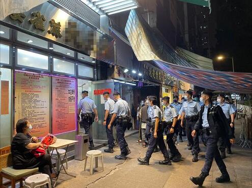 多圖丨警方進行打擊三合會行動 拘捕27人
