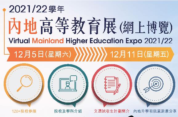 教育局：內地高等教育展(網上博覽)將於12月5至11日舉行
