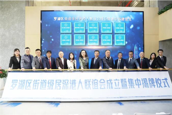 深圳羅湖十個街道深港人聯誼會集中揭牌