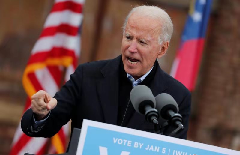 拜登為佐州民主黨參院候選人拉票