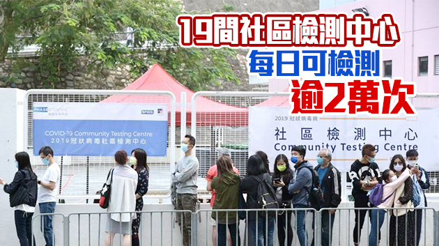 社區一个月檢測約24.5萬人 477人結果初步陽性