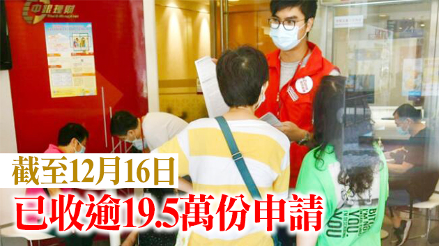 「低收入家庭的新來港定居成員一次過津貼」12月底截止申請