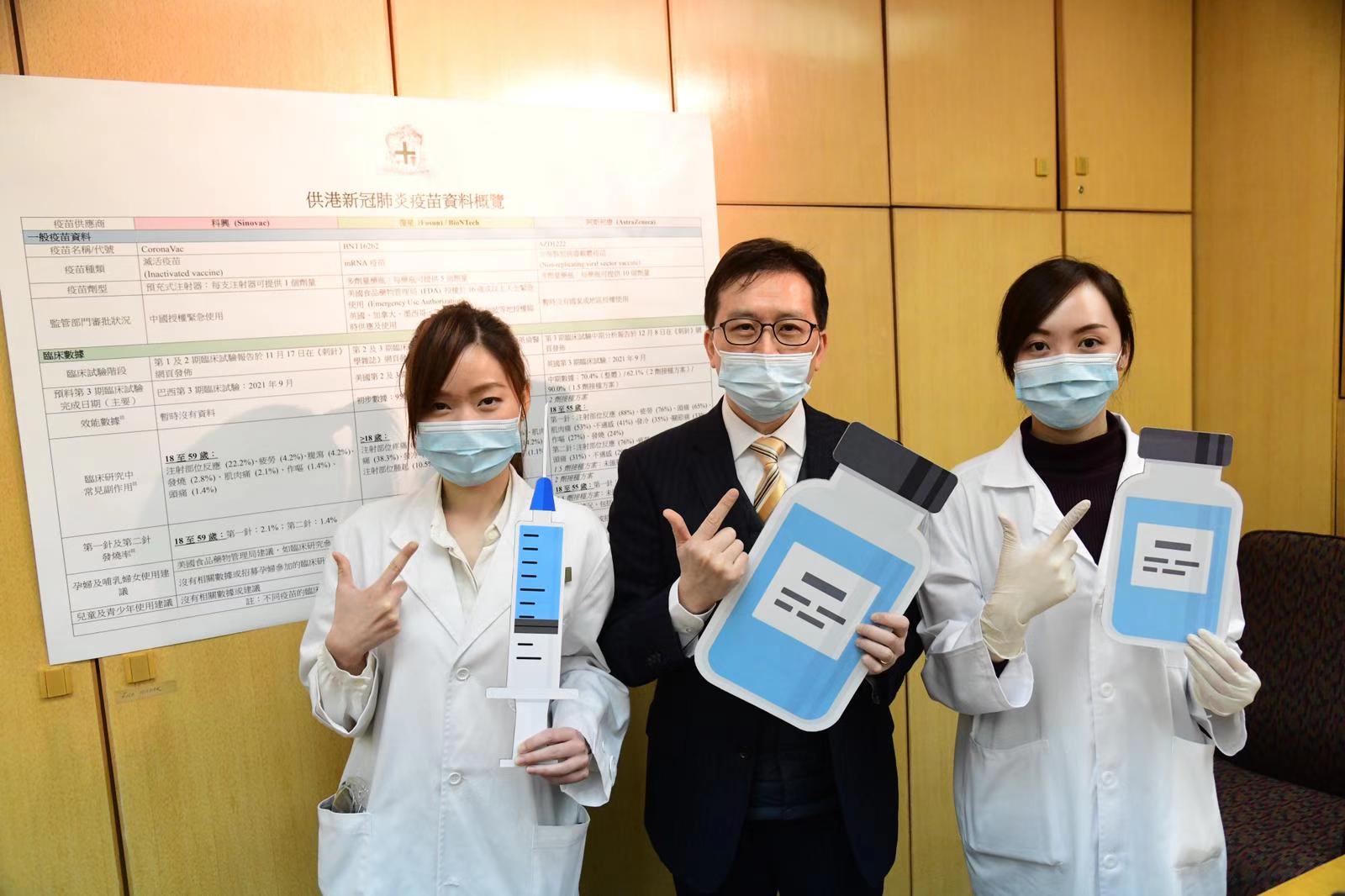 醫院藥劑師學會：三種疫苗各有優劣 市民應及早接種