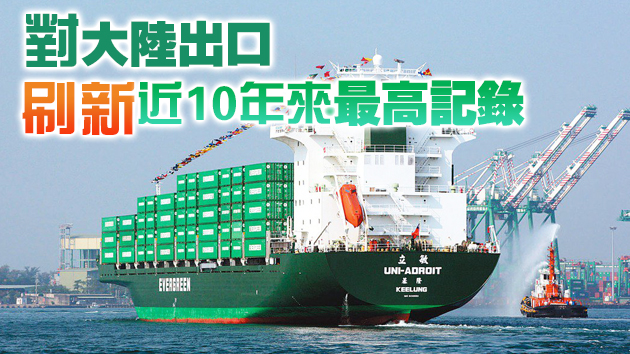 台灣出口大陸屢創紀錄 民進黨「兩岸脫鉤論」成笑柄