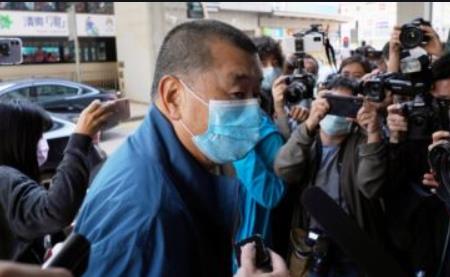 黎智英今早押往高等法院原訟庭申請保釋