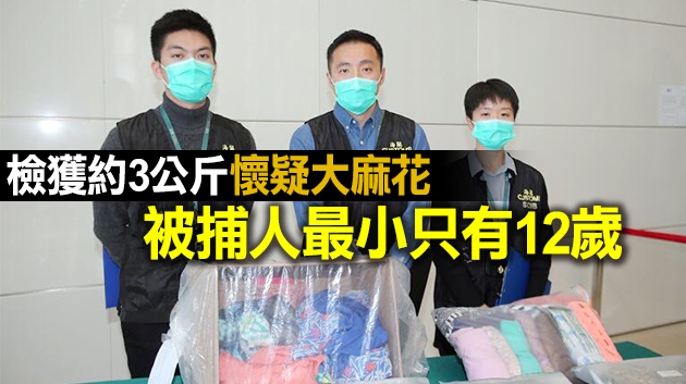 美國寄港郵包藏70萬元大麻花 海關拘捕4名青少年