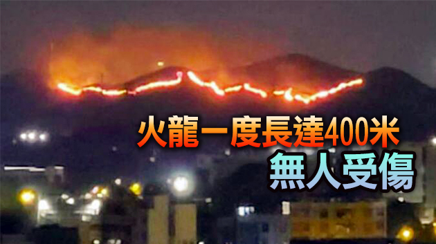 上水馬草壟山火燒逾6句鐘 消防通宵撲熄