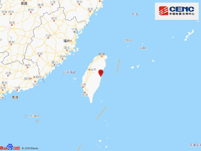 台灣花蓮縣發生4.3級地震 震源深度11千米