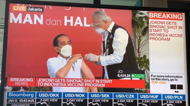 印尼總統佐科直播接種中國新冠疫苗