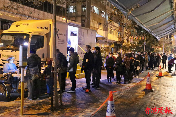 圖集 | 「廟街疫區」多棟大廈強檢 檢測隊伍大排長龍