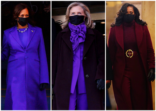 就职礼賀錦麗與第一夫人同穿紫色 梅拉尼婭名模身材搶風采