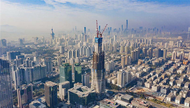 深圳在建第一高樓順利突破260米