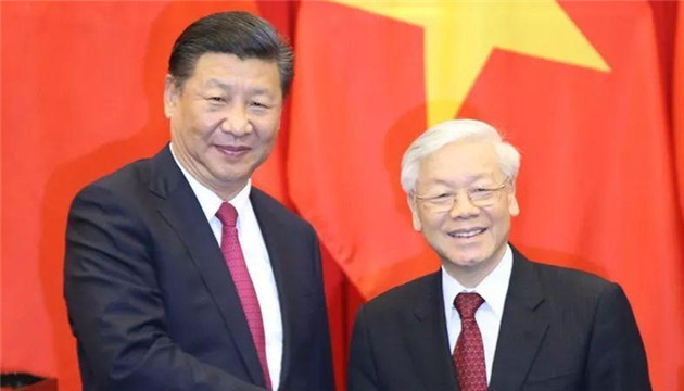 習近平同越共中央總書記、國家主席阮富仲通電話 