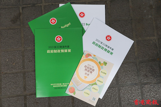 圖集 |  多地派發財政預算案演辭文本 數十市民等候領取