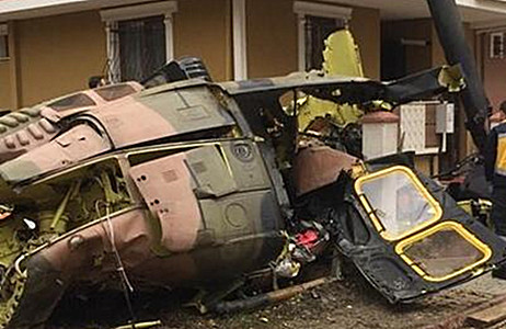土耳其一軍用直升機墜毀 致10人死亡另有3人受傷
