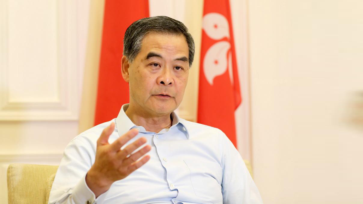 梁振英：草案加強選委會在立法會選舉職能 可確保「愛國者治港」