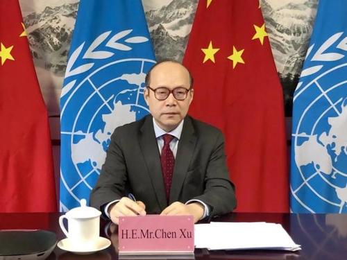 中國代表就64國在人權理事會支持中國涉疆發言向中外媒體吹風