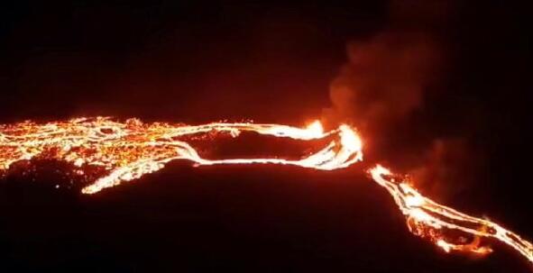 休眠6000年 冰島首都附近一火山噴發