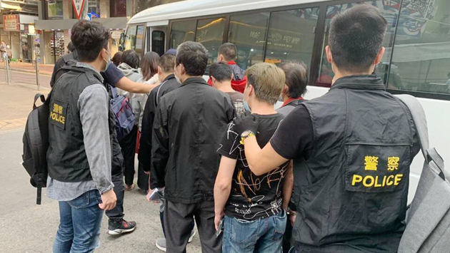 警方旺角搗破非法釣魚機賭場 拘13人