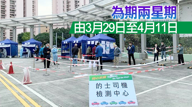 港府29日起為的士小巴等司機提供新一輪免費檢測