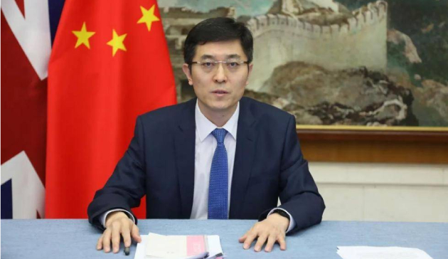 中國駐英國使館臨時代辦楊曉光就英國藉口新疆人權問題對華實施制裁向英方提出嚴正交涉