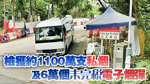 警方打鼓嶺搗破私煙倉庫 拘7人檢值3000萬元貨物