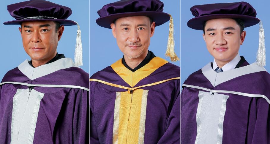 張學友古天樂分獲頒香港演藝學院榮譽博士榮譽院士