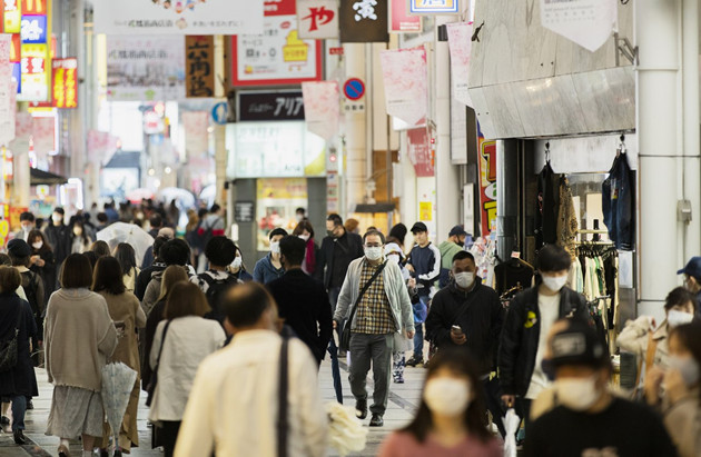 日本大阪新冠病例連續日增逾千例 擬發布緊急事態宣言