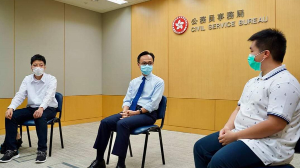聶德權昨與職訓局實習同學交流 鼓勵他們互相分享實習心得
