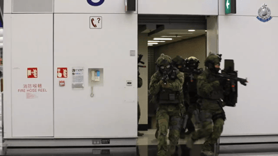 多圖有片 | 警方於香港機場舉行跨部門反恐演習