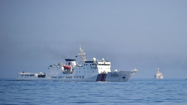 中國海警艦艇編隊今日在我釣魚島領海巡航