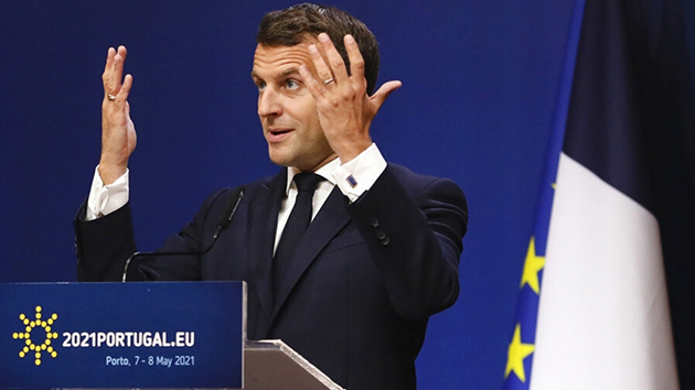 馬克龍敦促美國取消新冠疫苗及疫苗原材料出口禁令