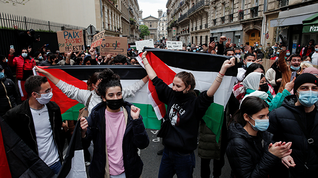 抗議以色列狂炸加沙 歐美民眾上街示威聲援巴人
