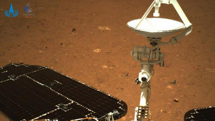 國家航天局發布天問一號着陸過程兩器分離和落火影像