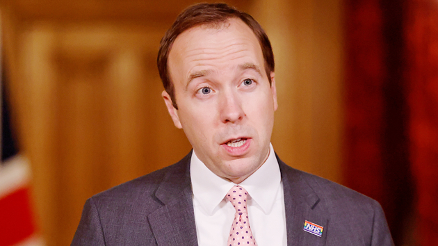 英國衛生大臣夏國賢：英國新增確診75%係印度變種病毒