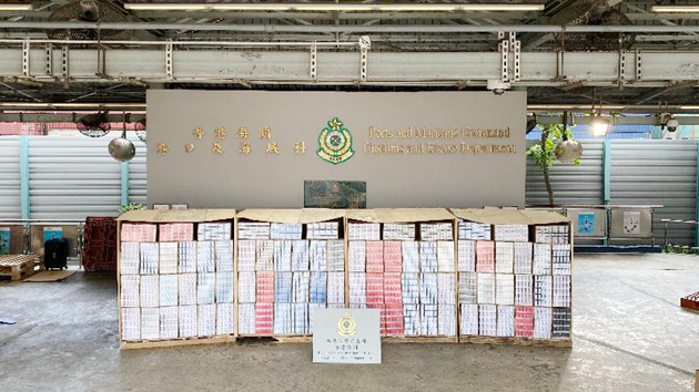 海關開展反私煙行動 檢獲360萬支私煙拘2人