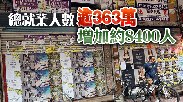 本港失業率回落至6% 羅致光：勞工市場改善