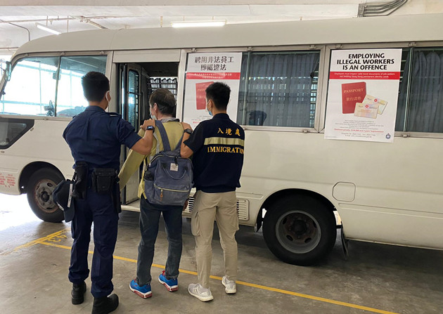 入境處展開反非法勞工行動 拘捕8人