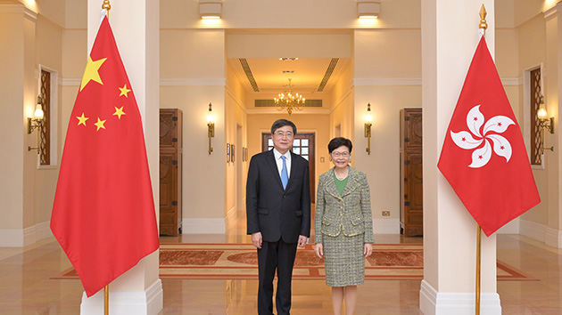 林鄭與文旅部副部長張旭會面 指港府正為恢復通關創造條件