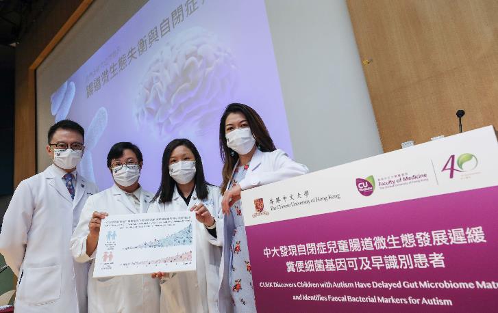 中大發現自閉症兒童腸道微生態發展遲緩