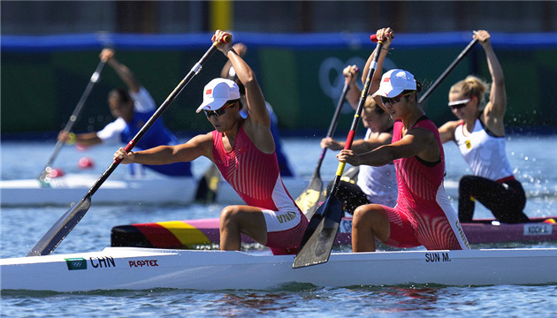 皮划艇靜水女子500米雙人划艇預賽 中國組合創奧運最佳成績