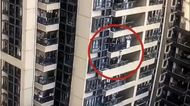 痛心！廣州一兒童墜下22樓