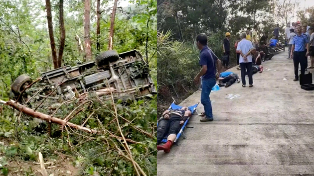 安徽太湖一車輛墜崖 12名農婦遇難